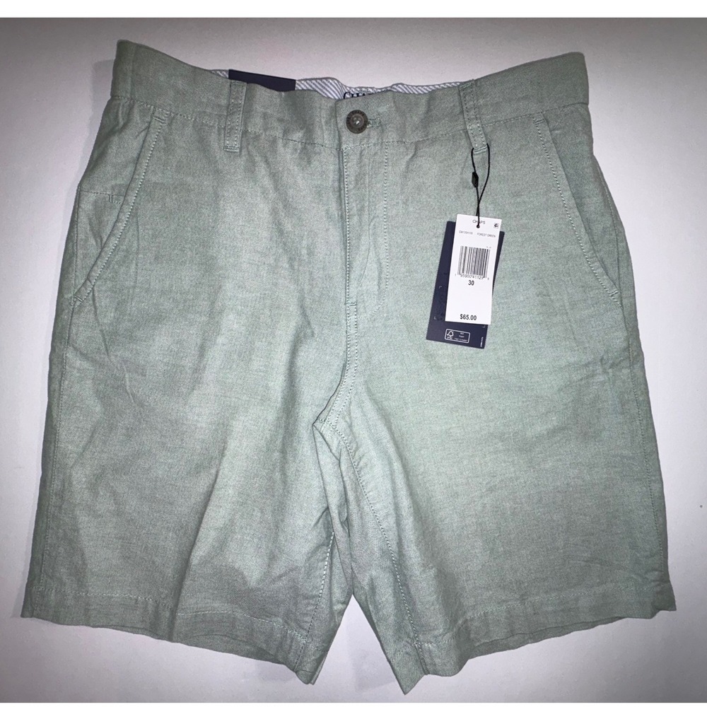 Chaps Mens Forest Green Coastland Stretch Chino Shorts Size 30w 9 Inseam NWT